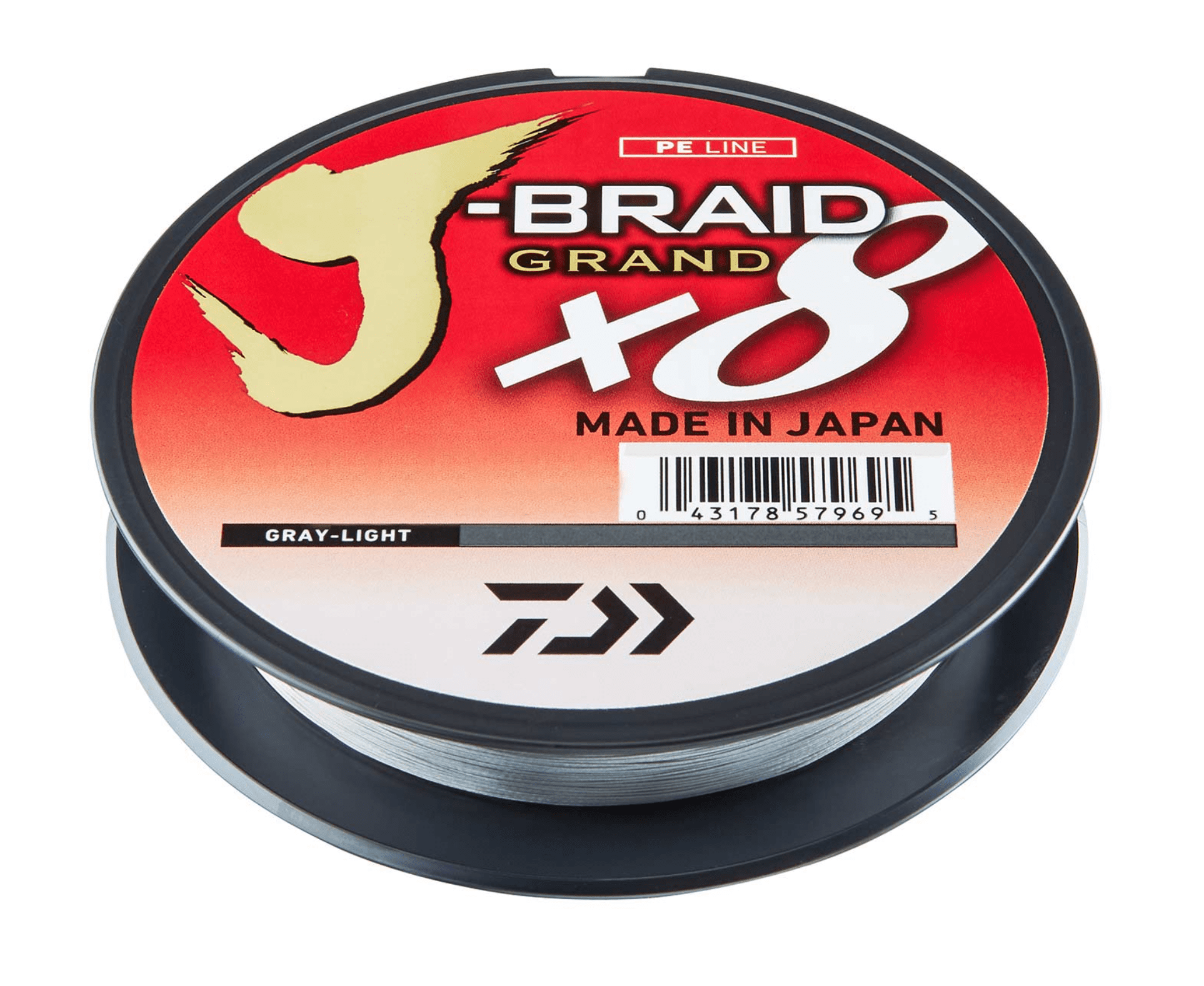 Daiwa J-Braid Grand Gevlochten Vislijn – 135 Meter – 8-voudig Vlechtwerk – 0,18 Mm – 12,5 Kg Draagkracht – Lichtgrijs – Japanse Kwaliteit